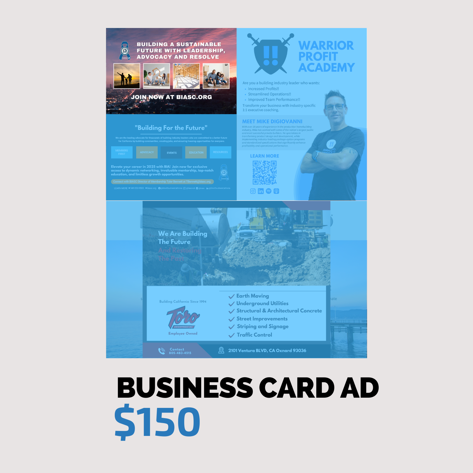 Magazine Ad - Business Card Size